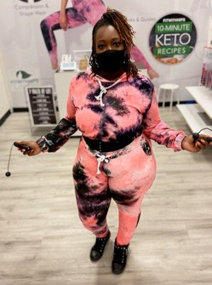 Pink Tye dye jogger set *HOT*