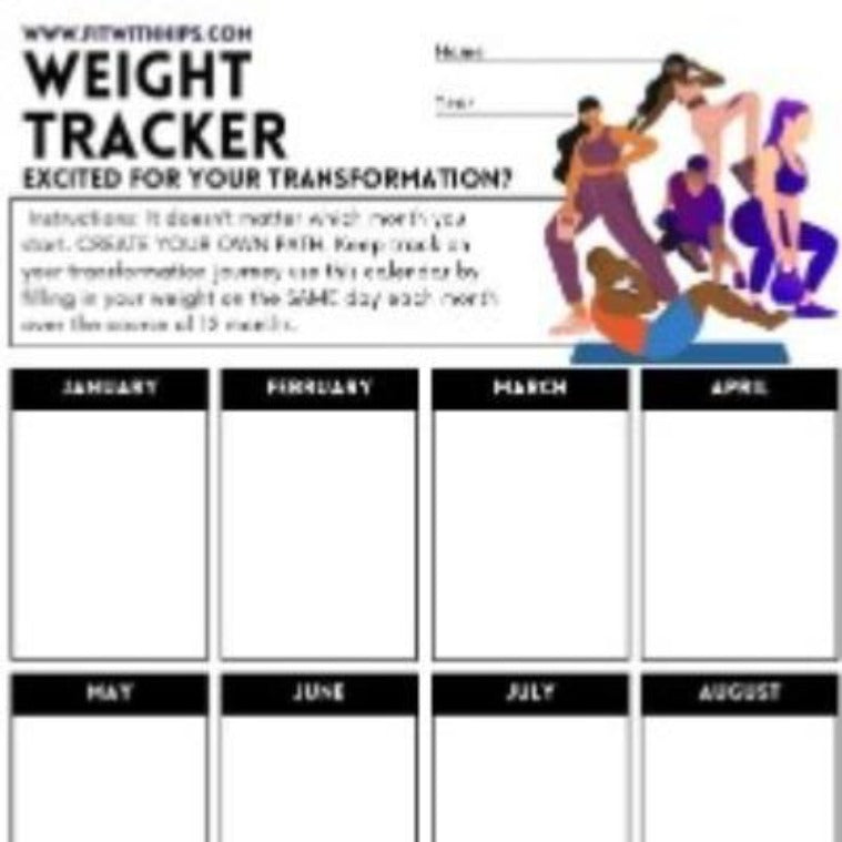 WEIGHT TRACKER CALENDAR
